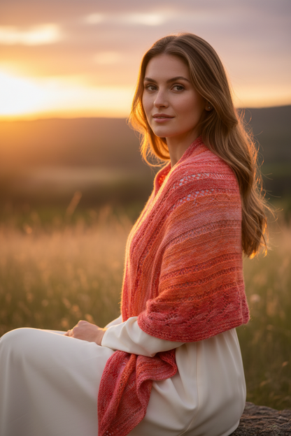 Knitsilk 3 Ply 100% Mulberry Silk Lace Weight Yarn –Red & Multicolor(50g / 260 Yards)