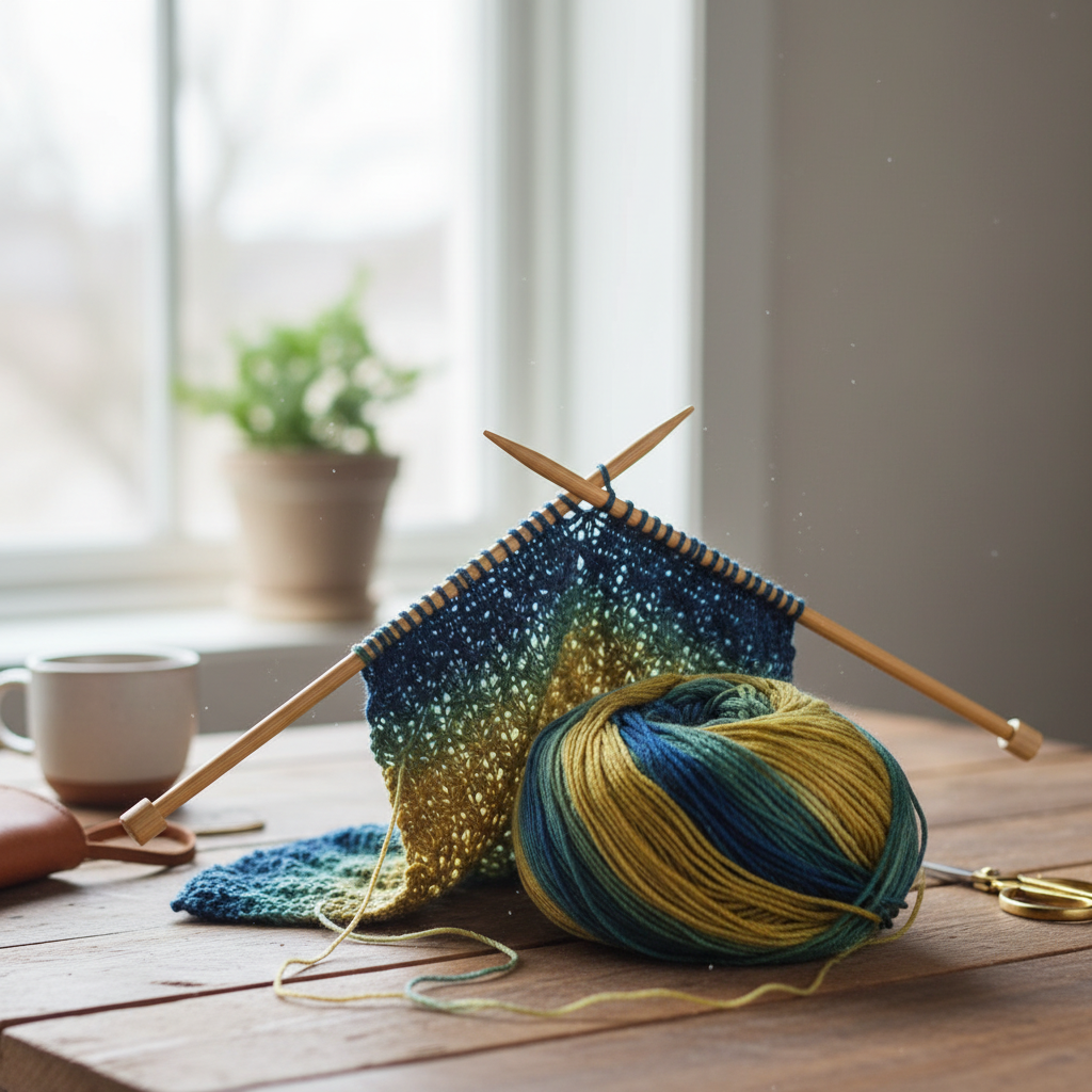 Knitsilk 3 Ply 100% Mulberry Silk Lace Weight Yarn –Chrysanthemum(50g / 260 Yards)