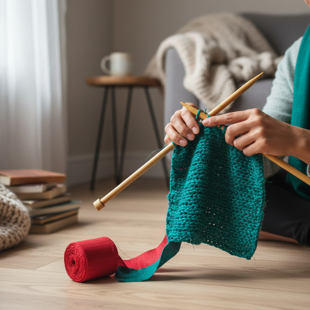 Knitsilk Luxurious Dupioni Satin Ribbon (1.5 "x 7yds x 3count), Green & Red Ribbon Set for Gift Wrapping, Decorating Bouquet Wrap and Crafts