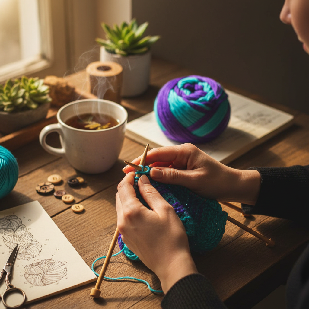 Knitsilk Top Yarn – Mulberry Silk Roving Yarn in Shades of Purple Blue Whi