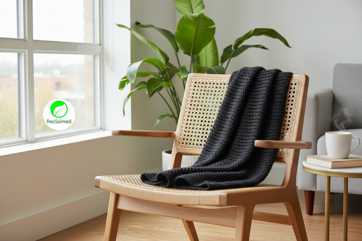 Lifestyle Black Silk Scarf