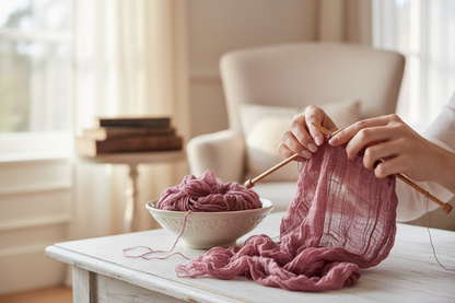 Knitsilk Super Bulky Hand?Dyed Soft Sari Silk & Chiffon Ribbon Yarn, Brown