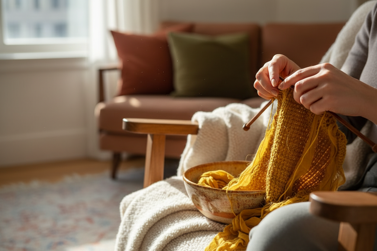 Knitsilk Super Bulky Hand?Dyed Soft Sari Silk & Chiffon Ribbon Yarn, Yellow