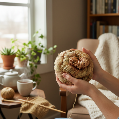 Knitsilk 3 Ply 100% Mulberry Silk Lace Weight Yarn –Gold(50g / 260 Yards)