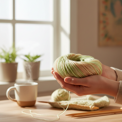 Knitsilk 3 Ply 100% Mulberry Silk Lace Weight Yarn –Eucalyptus(50g / 260 Yards)