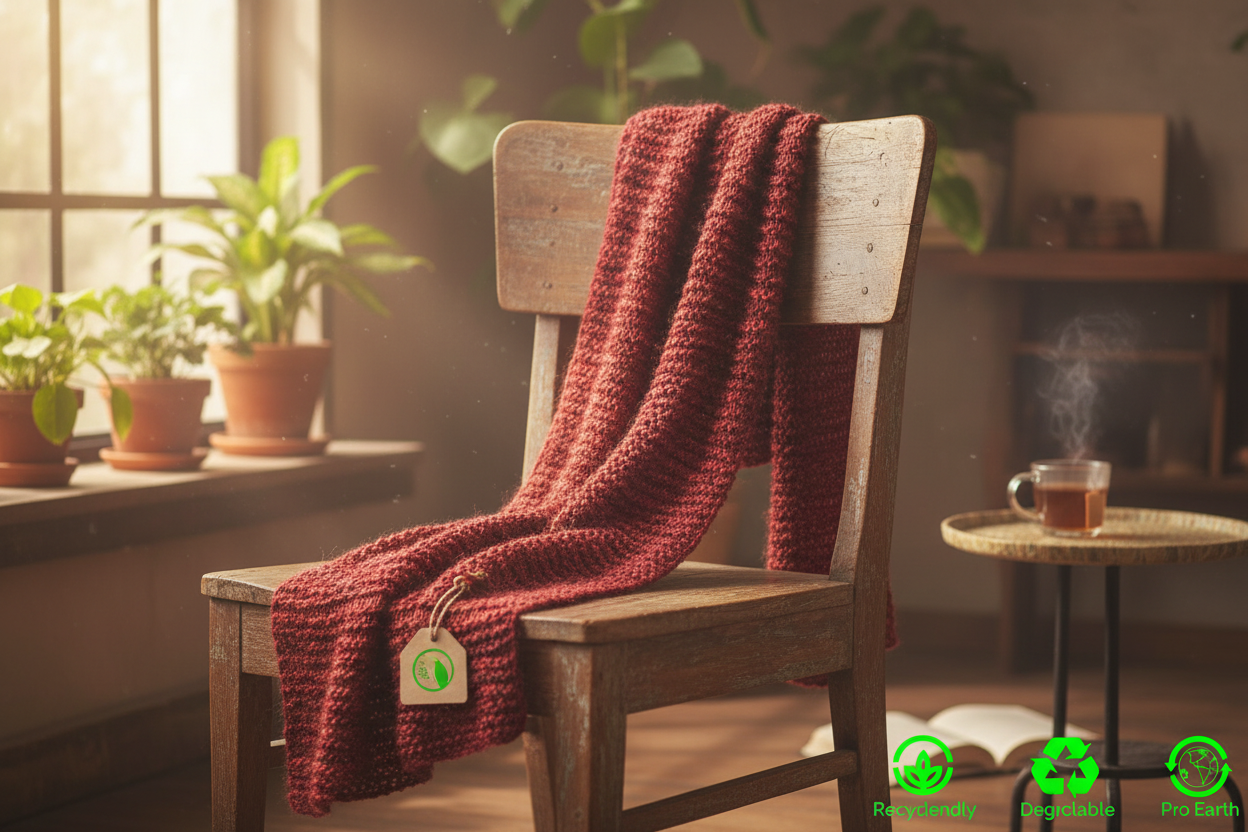 Lifestyle Red Silk Scarf