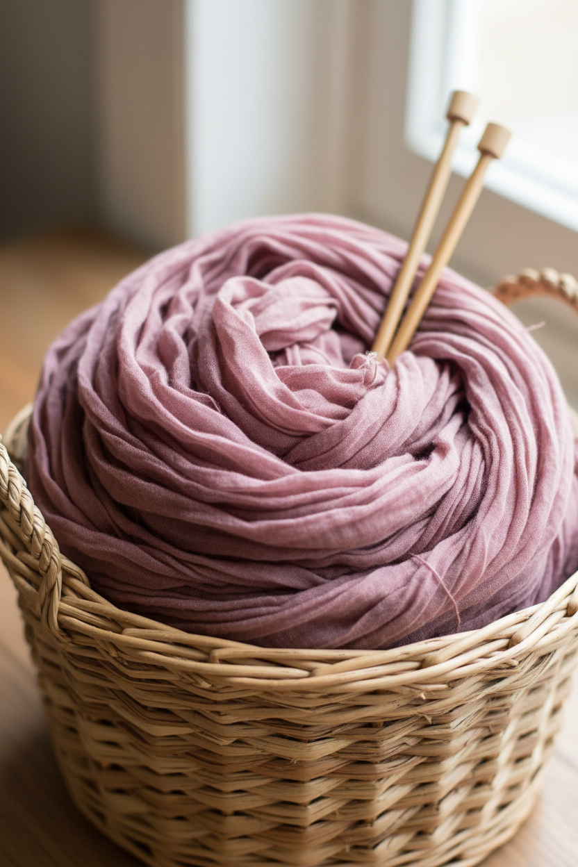 Knitsilk Super Bulky Hand?Dyed Soft Sari Silk & Chiffon Ribbon Yarn, Brown