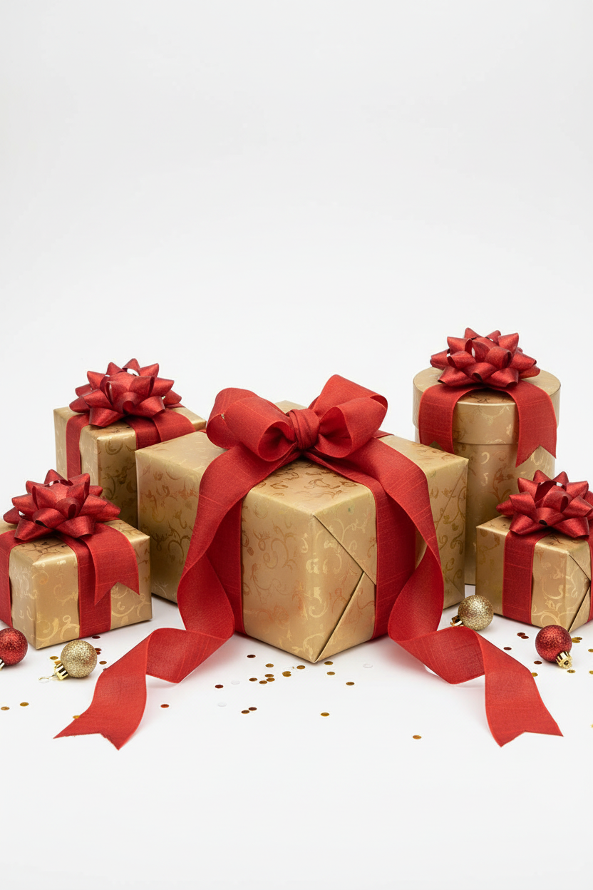 Knitsilk Luxurious Dupioni Satin Ribbon (1.5 "x 7yds x 3count), Red Ribbon Set for Gift Wrapping, Decorating Bouquet Wrap and Crafts