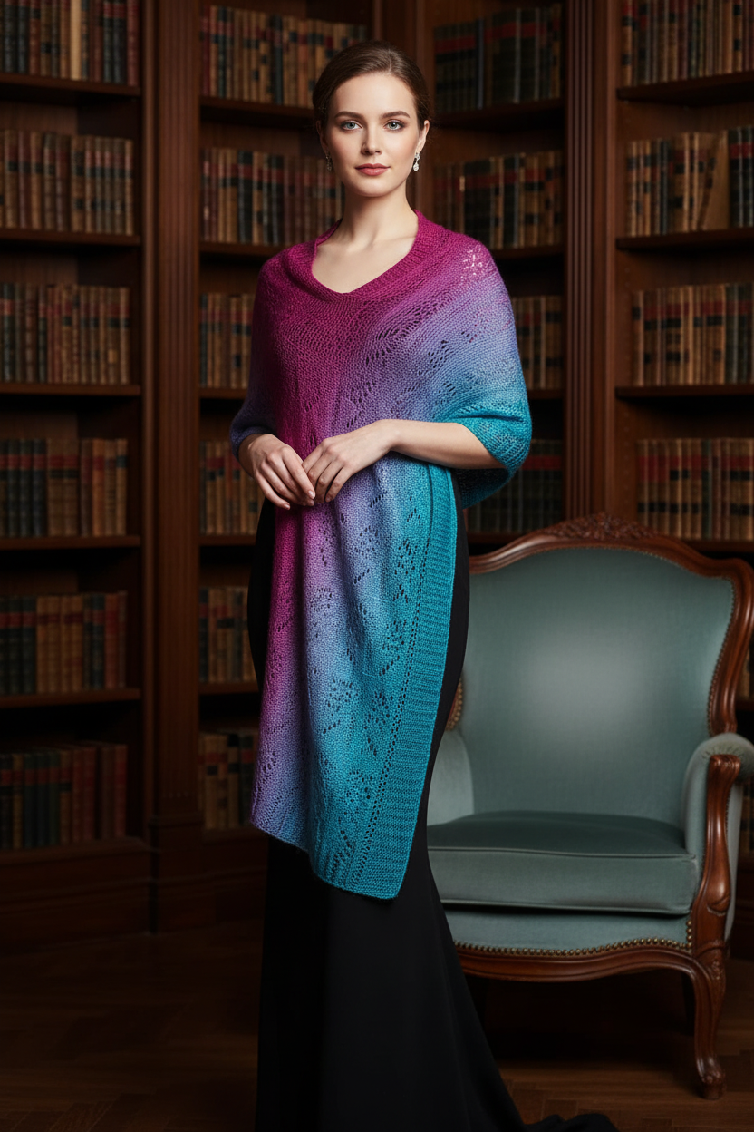 Knitsilk Silk Roving Worsted Yarn 100% Recycled & Hand-Dyed |100 gm,225 Yards | Cancun