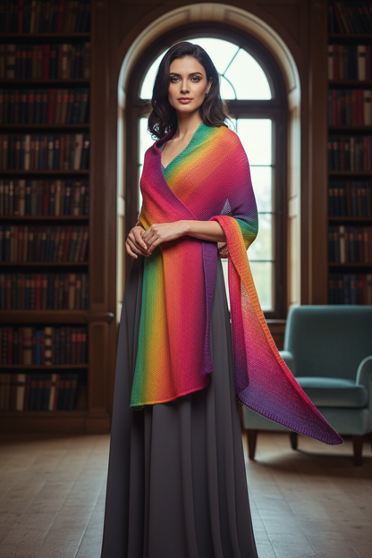 Knitsilk Silk Roving Worsted Yarn 100% Recycled & Hand-Dyed |100 gm,225 Yards | Rio