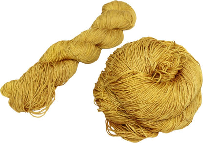 Knitsilk 3 Ply 100% Mulberry Silk Lace Weight Yarn – Mustard (50g / 260 Yards)