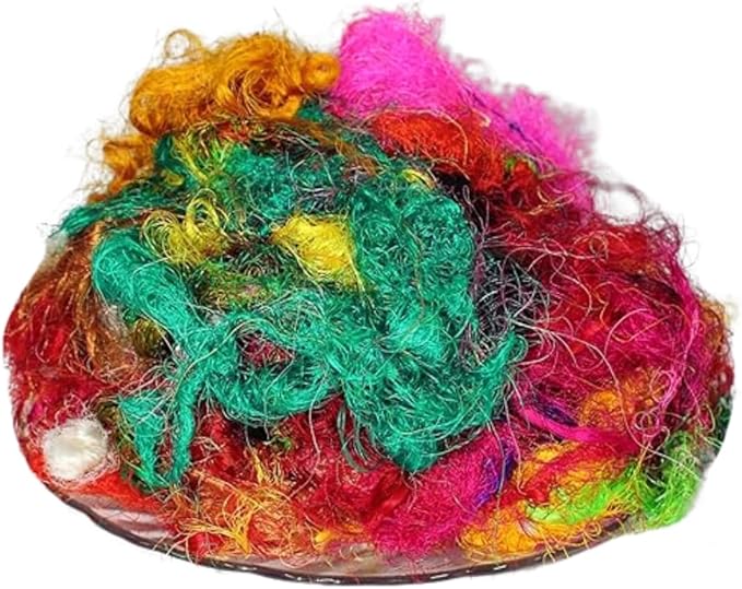 Knitsilk Throwster Silk Yarn Fiber – 100 Grams, Multicolor