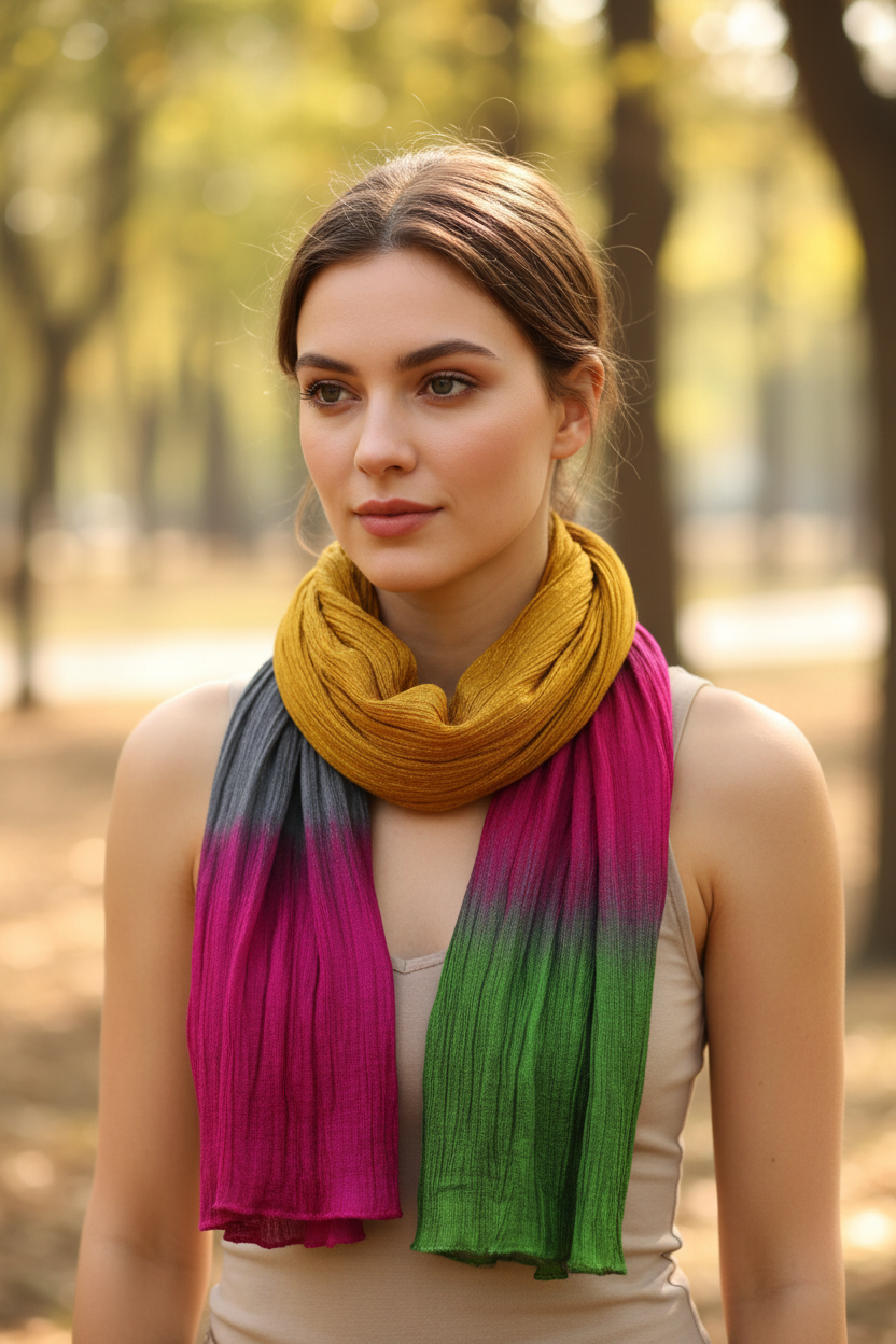 Knitsilk 3 Ply 100% Mulberry Silk Lace Weight Yarn –Green and Purple(50g / 260 Yards)