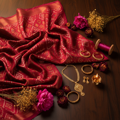 Mulberry Silk Ikkat - Lifestyle