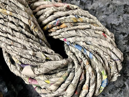 KNITSILK Recycled Newspaper Yarn - Magical Chunky, Perfect for Basket Weaving, Knitting, Rugs, Fibre Art (Pack of 3)