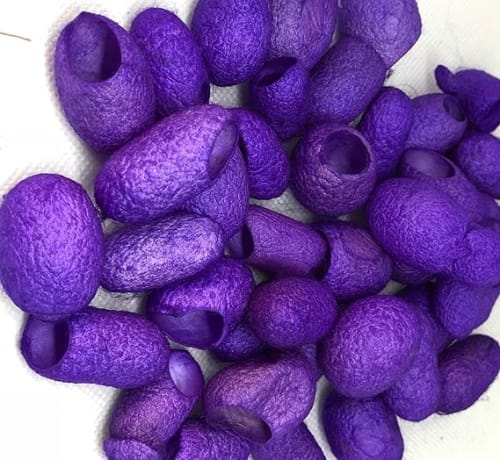 KNITSILK Hand Dyed Silk Cocoons  1 x 30 pcs