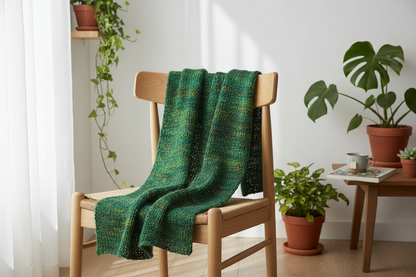 Knitsilk Recycled Sari Silk Yarn – Ocean of Green Colour | 85 Yards | 100g | Eco-Friendly Handspun Fiber for Knitting, Crochet & Weaving