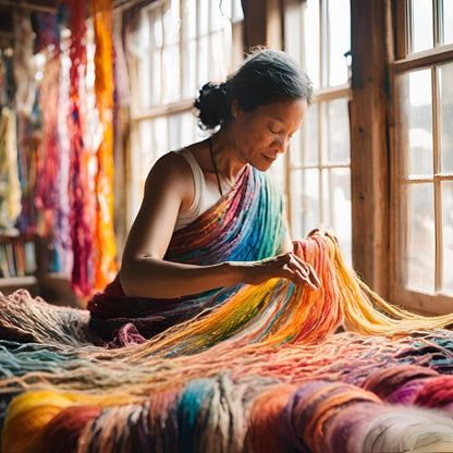 Knitsilk Premium Multicolor Sari Silk Fibers | 500 Grams | Perfect for Knitting, Crocheting, Weaving and Felting and Felting