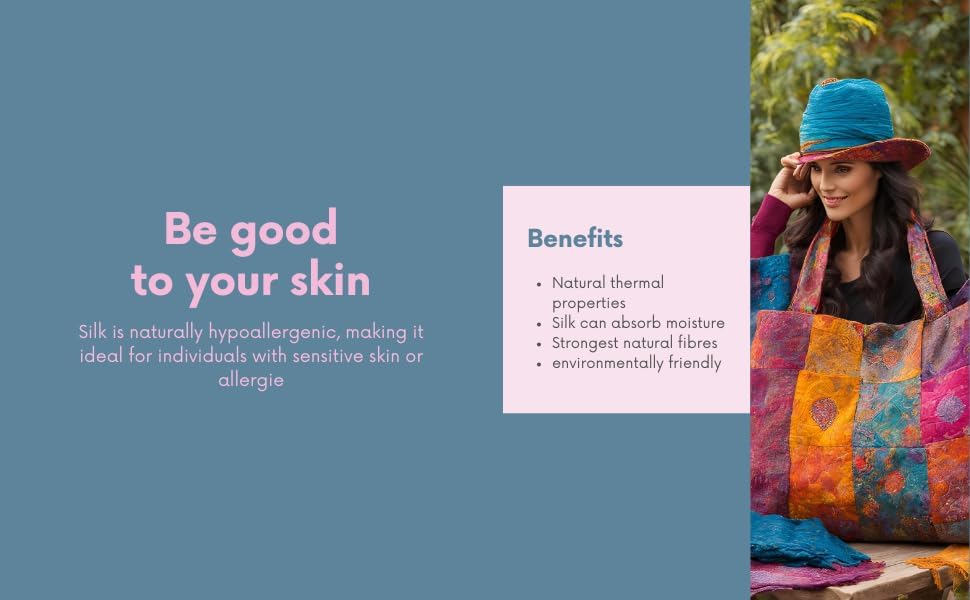 Knitsilk Premium Multicolor Sari Silk Fibers | 500 Grams | Perfect for Knitting, Crocheting, Weaving and Felting and Felting