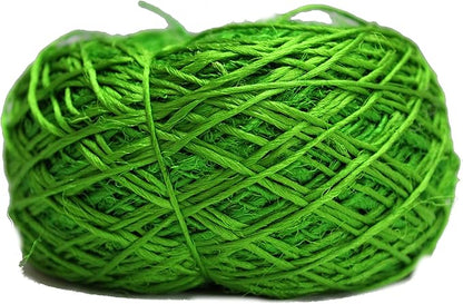 Knitsilk Premium Recycled Sari Silk Yarn –  Parrot Green Color (100 Grams)