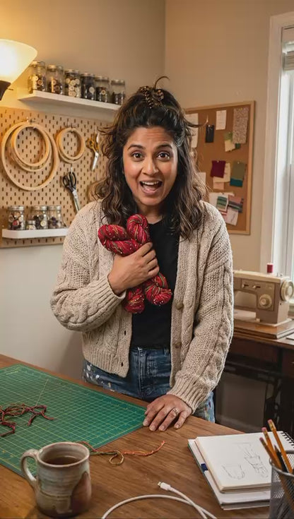 Knitsilk Recycled Sari Silk Beads Yarn – 100g | 80+ Yards | Eco-Friendly Handcrafted Material for Knitting, Crochet & Weavi