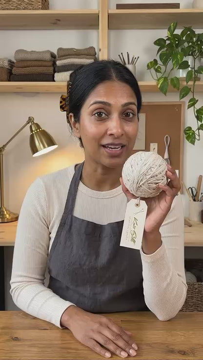 Noile Bourette Silk Yarn - Natural Undyed | 100g Ball | 200 Yards | Peace Silk