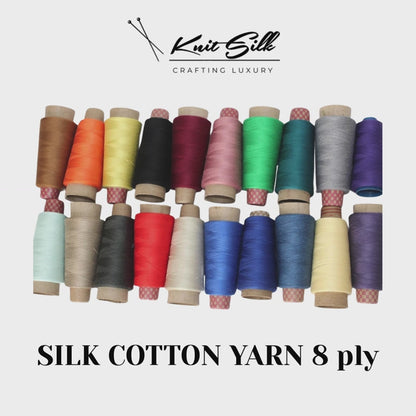 Knitsilk DK Silk Cotton Yarn | 2/60NM x 8 Ply |1 x  180 Yards |Magenta