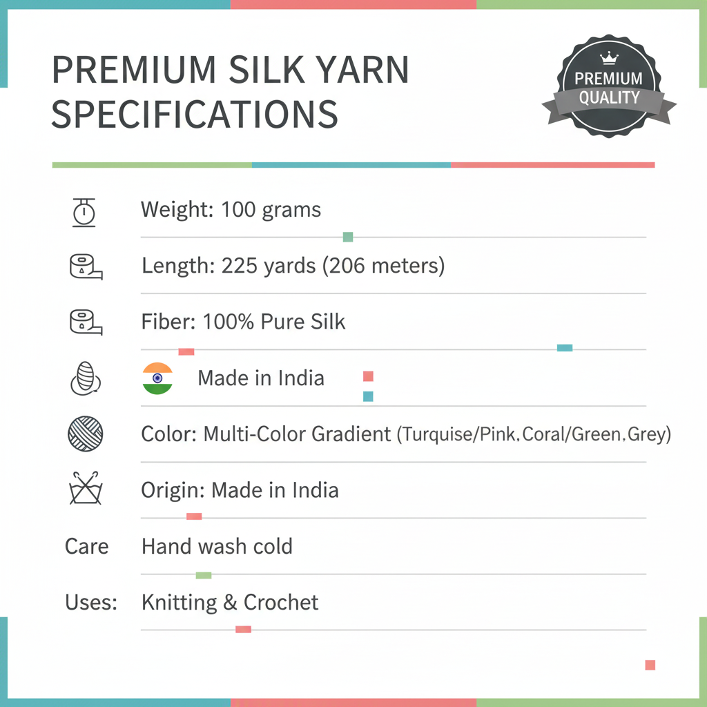 Knitsilk Silk Roving Worsted Yarn 100% Recycled & Hand-Dyed |100 gm,225 Yards | Copenhagen