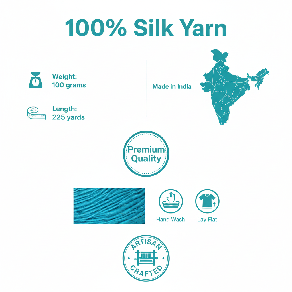 Knitsilk Top Yarn – Mulberry Silk Roving Yarn in Shades of Bl