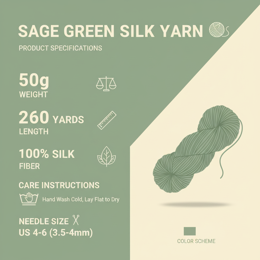 Knitsilk 3 Ply 100% Mulberry Silk Lace Weight Yarn –Beige(50g / 260 Yards)