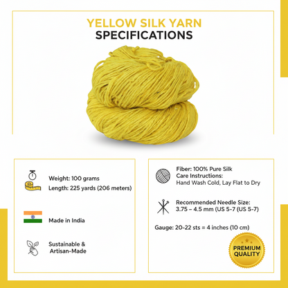 Knitsilk Top Yarn – Mulberry Silk Roving Yarn in Shades of Yell