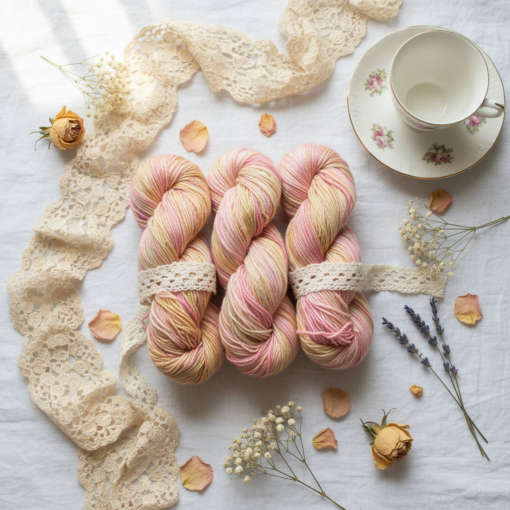 Knitsilk Silk Roving Worsted Yarn 100% Recycled & Hand-Dyed |100 gm,225 Yards | Jordan