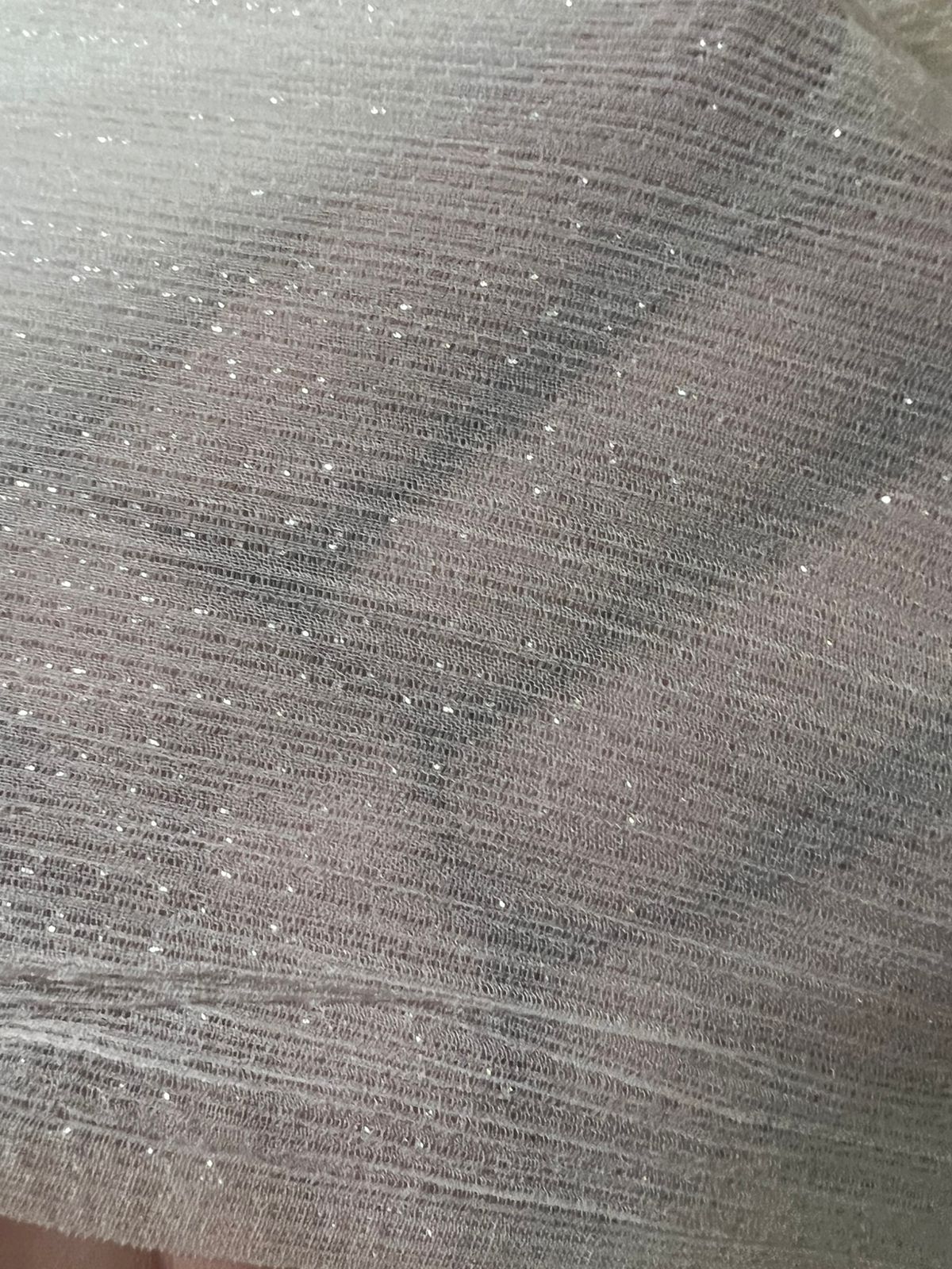 Knitsilk 100% Mulberry Glitter Silk Georgette – 44" Width – Lightweight Sparkle Fabric for Fashion & Bridal | 2.5 MTR |