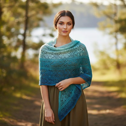 Knitsilk 3 Ply 100% Mulberry Silk Lace Weight Yarn –Sky Blue(50g / 260 Yards)