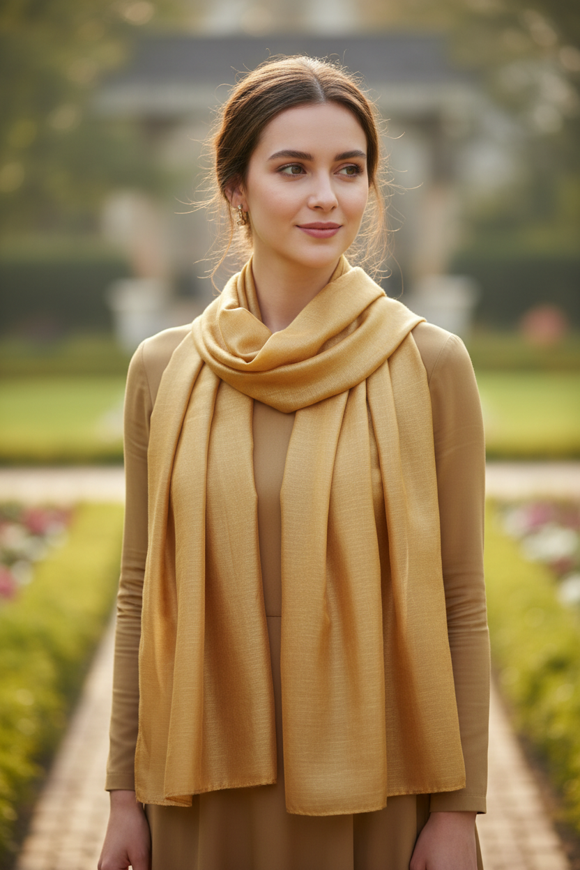 Knitsilk 3 Ply 100% Mulberry Silk Lace Weight Yarn –Golden mustard(50g / 260 Yards)