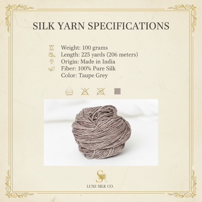 Knitsilk Top Yarn – Mulberry Silk Roving Yarn in Shades of Light gr