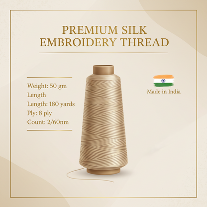 Knitsilk DK Silk Cotton Yarn | 2/60NM x 8 Ply | 1 x 180 Yards |Khaki