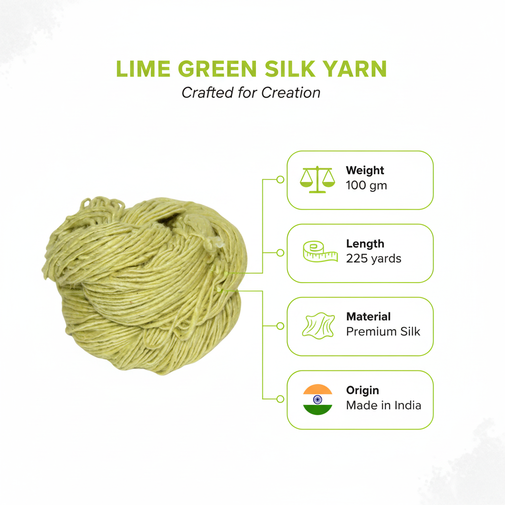 Knitsilk Top Yarn – Mulberry Silk Roving Yarn in Shades of Neon yell