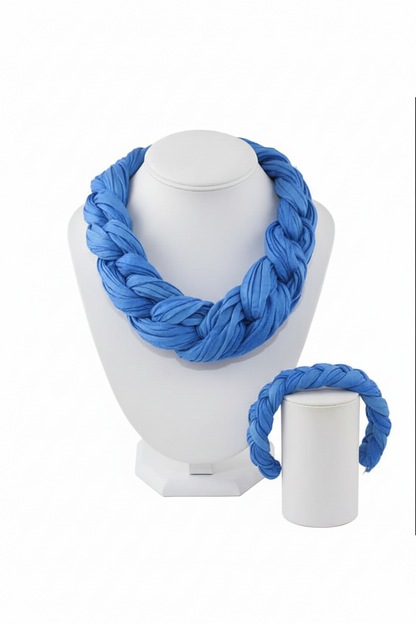 Knitsilk Recycled Sari Silk Ribbon Yarn — Super Bulky Blue (50g / 30 yd)