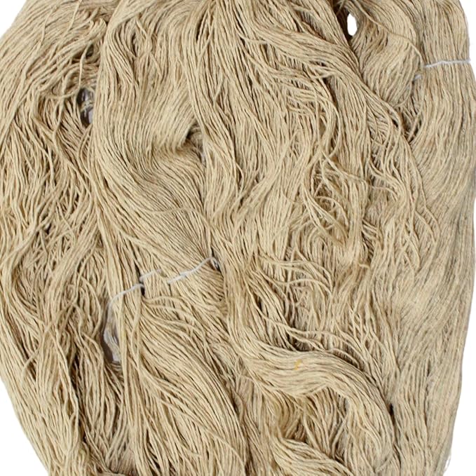 Knitsilk Tussah Carded Spun Silk Yarn 4 ply (4/30 Nm,100 Gm), Carded Yarn, 900+Yards, Matt Finish