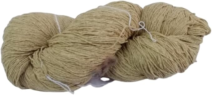 Knitsilk Tussah Carded Spun Silk Yarn 3 ply (3/30 Nm,50 Gm), Carded Yarn, 900+Yards, Matt Finish