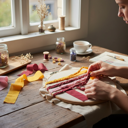 Knitsilk Luxurious Dupioni Satin Ribbon (1.5 "x 7yds x 3count), Red and Yellow  Ribbon Set for Gift Wrapping, Decorating Bouquet Wrap and Crafts