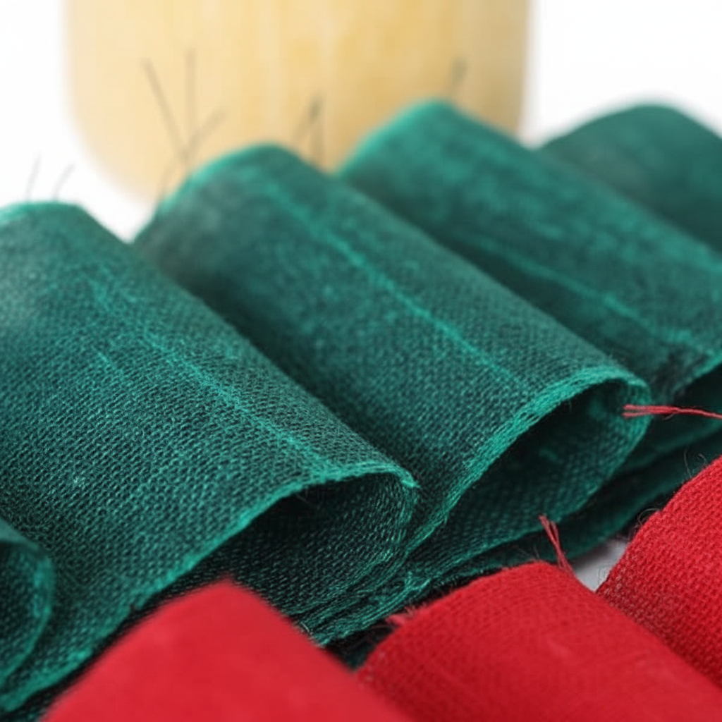 Knitsilk Luxurious Dupioni Satin Ribbon (1.5 "x 7yds x 3count), Green & Red Ribbon Set for Gift Wrapping, Decorating Bouquet Wrap and Crafts