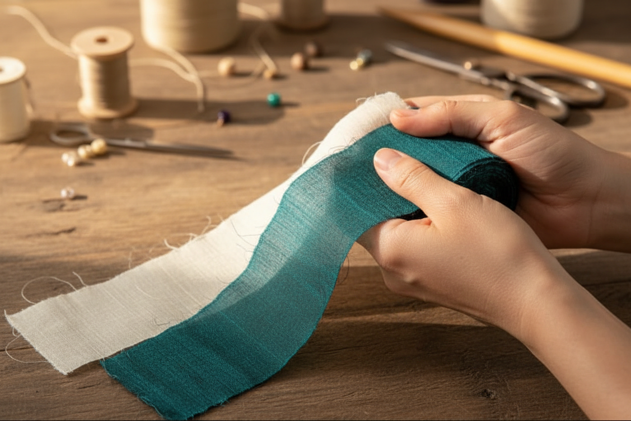 Knitsilk Luxurious Dupioni Satin Ribbon (1.5 "x 7yds x 3count), Blue & Green Ribbon Set for Gift Wrapping, Decorating Bouquet Wrap and Crafts