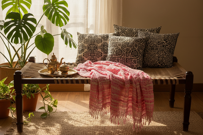 Knitsilk Recycled Shibori Sari Silk Ribbon Yarn-Light pink| Best for Crochet, Knitting, and Embroidery |50 GMS-30 Yards