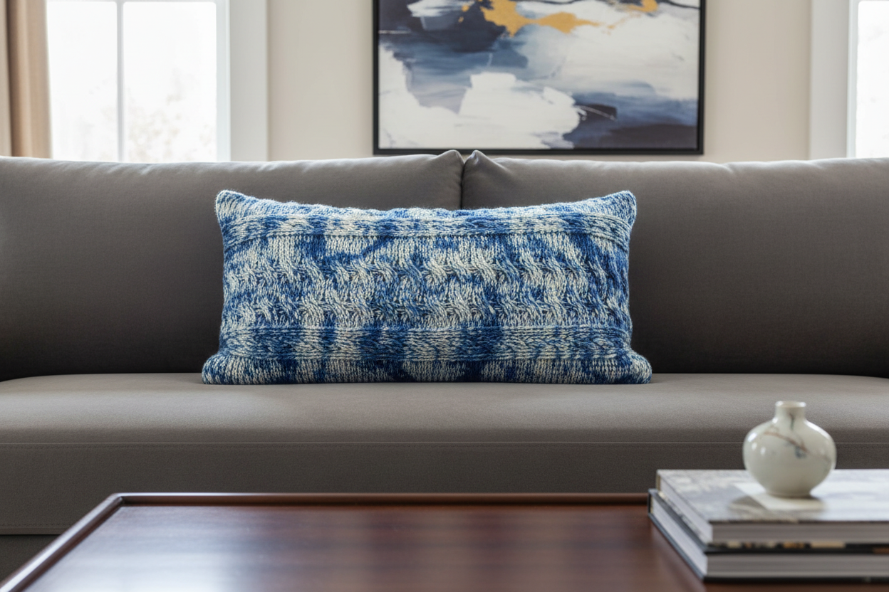 Knitsilk Top Yarn – Mulberry Silk Roving Yarn in Shades of Blue Whi