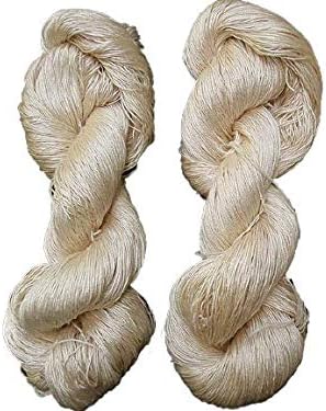 KnitSilk Combed 15/3 Nm Maharaja Silk Yarn - Exotic 100% Mulberry Silk Undyed | 100 Grams | 500 Yards.