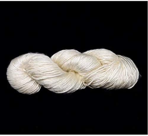 KnitSilk Premium Anamika Combed Lace Weight Silk Undyed 500 Yards, 100 Gram per Skein | Dyeable Silk Handmade Yarn for Knitting, Crocheting, Weaving, Spinning | Pack of 2