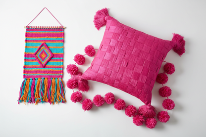 Knitsilk Recycled Sari Silk Ribbon Yarn — Super Bulky Hot pink(50g / 30 yd)