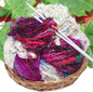 Knitsilk Handspun Recycled Sari Silk Yarn – White & Multicolor Combo | 2 x 100g Skeins | Eco-Friendly Bulky Yarn for Knitting, Crocheting & Weaving